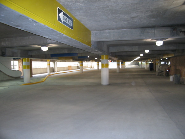 The interior of Lambert Airport's Main Terminal garage