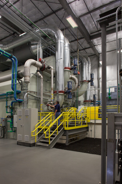 Complex industrial piping and ductwork at MDA High Speed Balancing