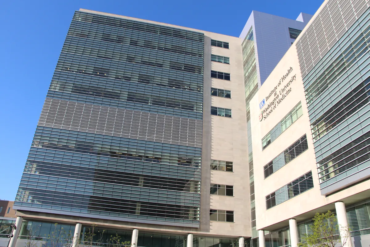 Exterior of a tall multi-story office or medical building