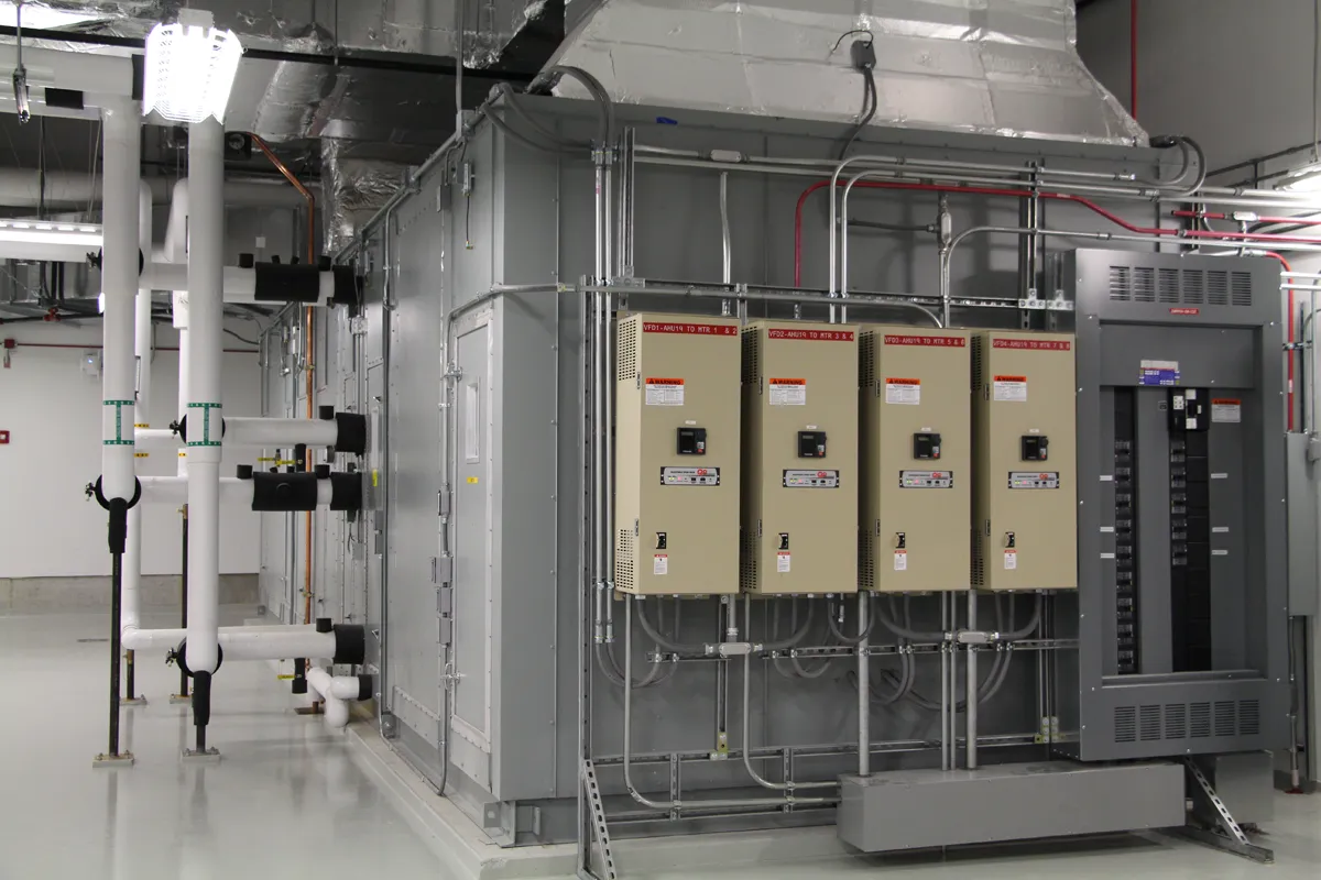 Industrial electrical panel or utility equipment room