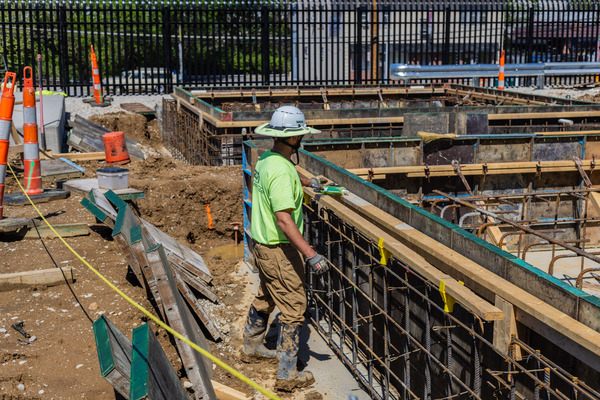 One man stands in the middle of civil work at the Ameren Site Cool Valley