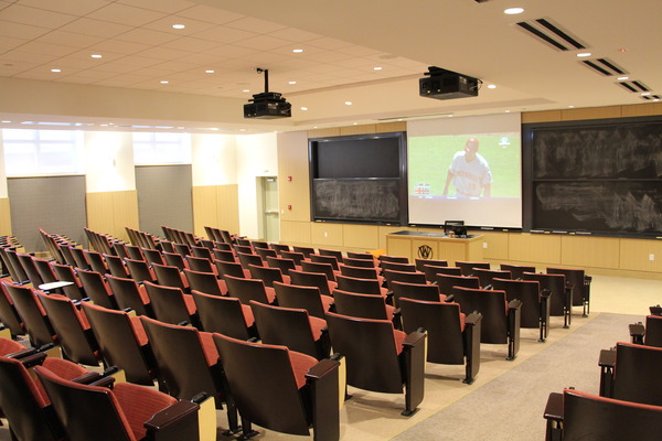 empty lecture hall renovation