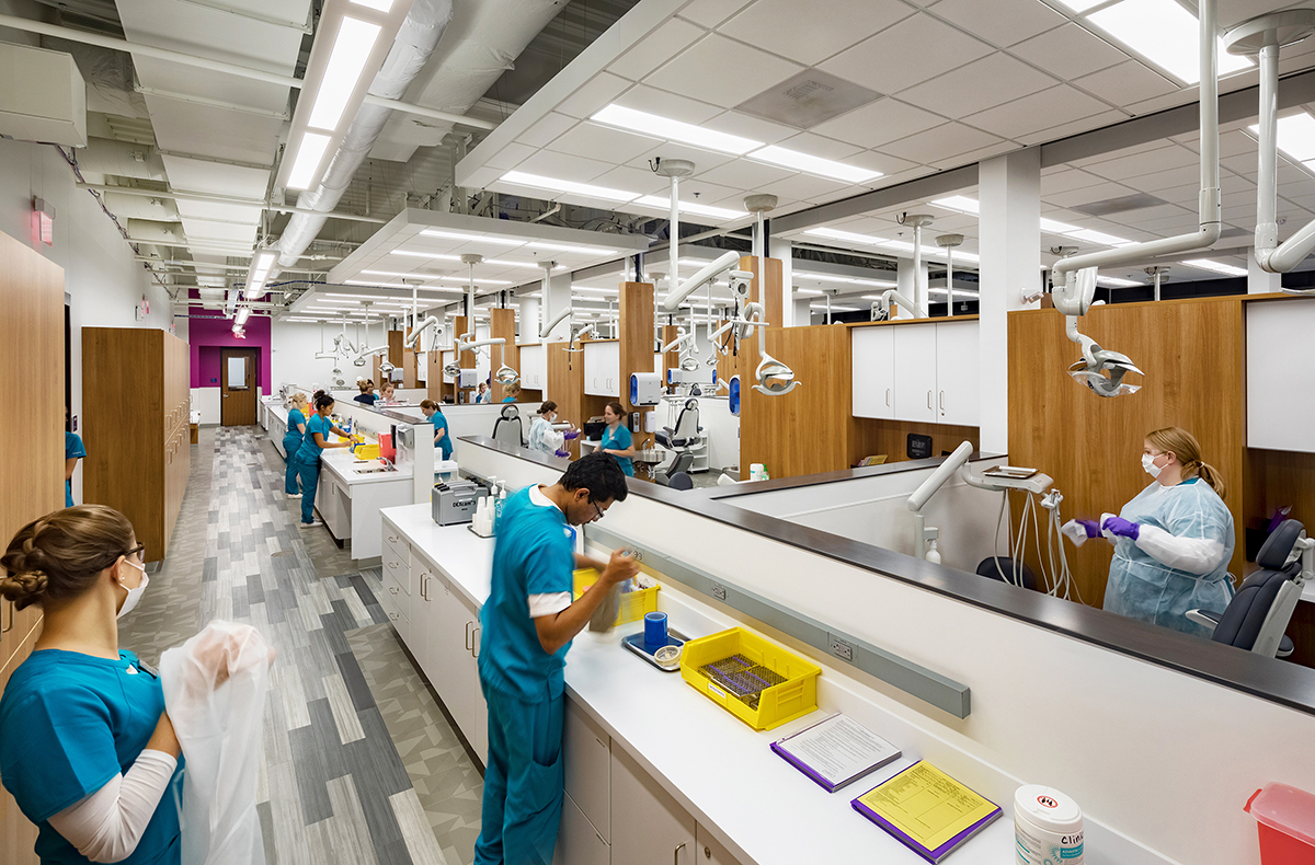 medical healthcare classroom space with student learning