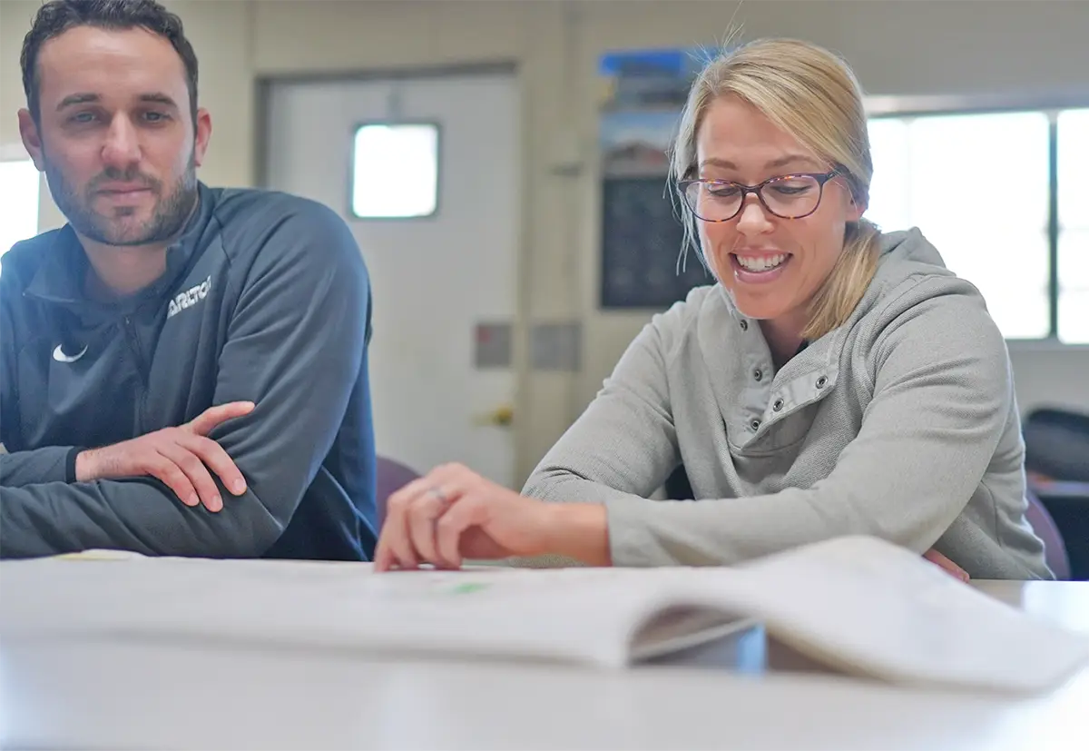 Tarlton employees reviewing budget plans