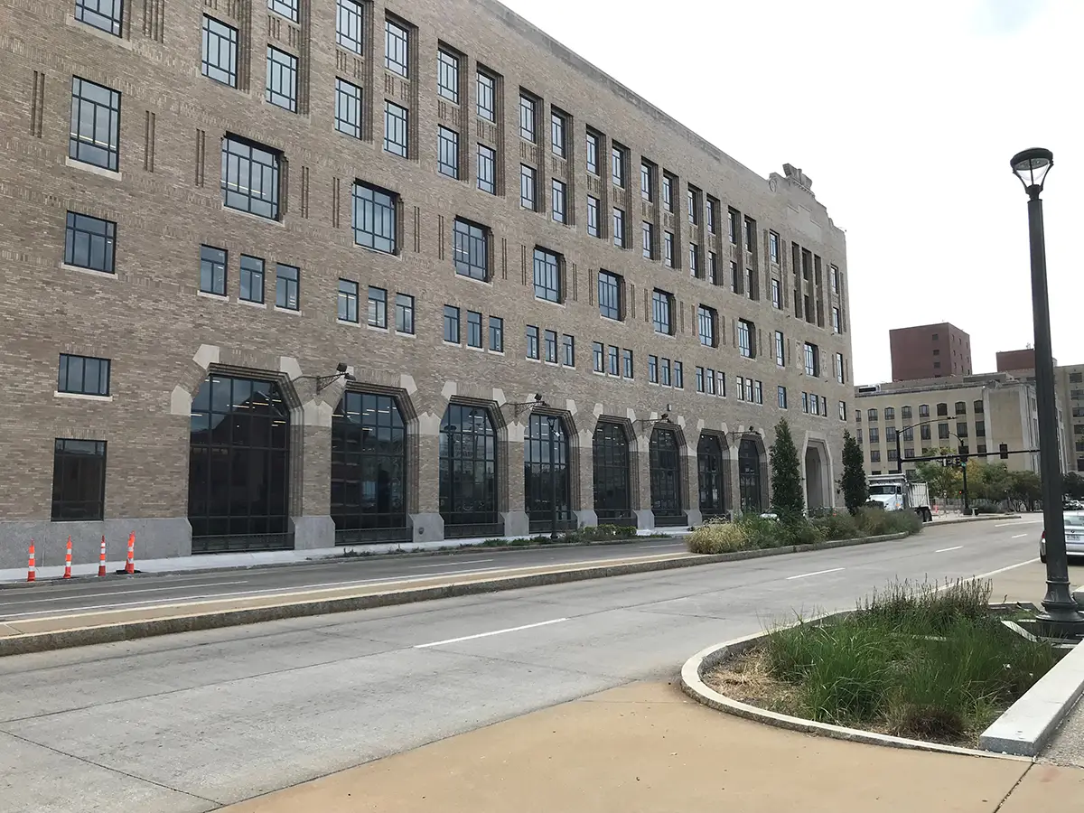 street view of large office renovation building