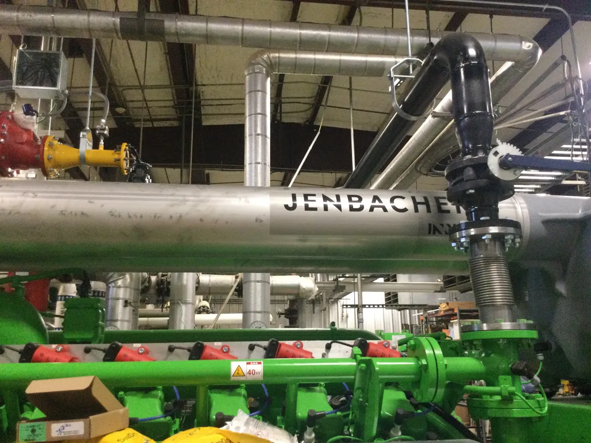 Industrial machinery and mechanical systems inside a power or utility facility