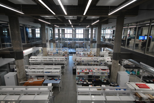 Large open laboratory space with large windows